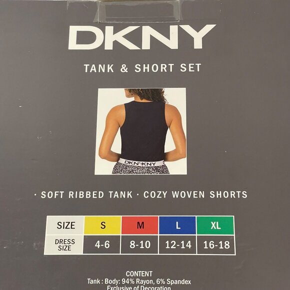 DKNY Women Set 2 Piece Outfit Clothing Set - Tank Top & Short Black Size: Medium - Picture 7 of 8